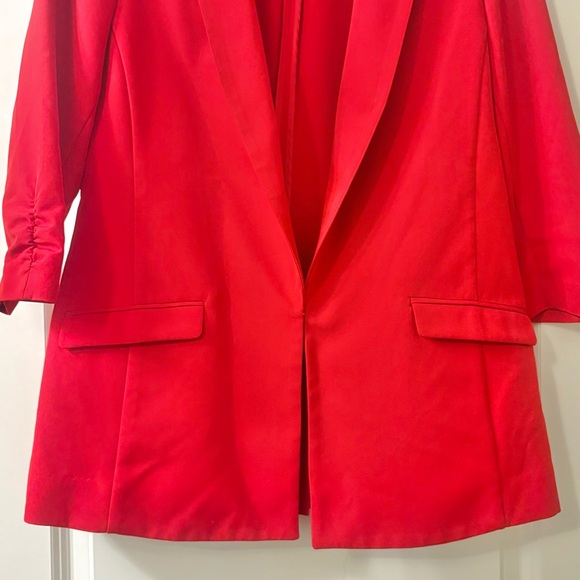 💋👠Red Blazer Structured Suit Jacket - Picture 5 of 8